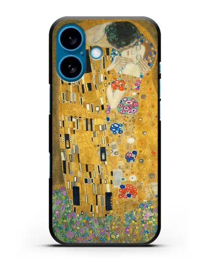 Чехол Поцелуй (Климт Густав) силиконовый для iPhone 16