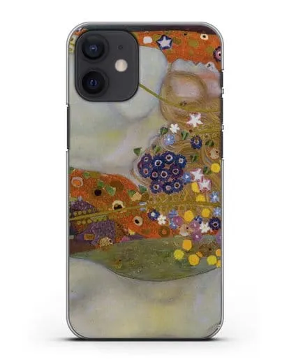 Чехол Водяные змеи (Климт Густав) силиконовый для iPhone 12 mini