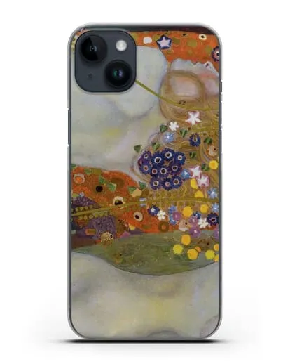 Чехол Водяные змеи (Климт Густав) силиконовый для iPhone 14 Plus