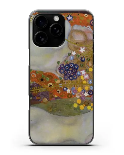 Чехол Водяные змеи (Климт Густав) силиконовый для iPhone 16 Pro Max