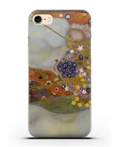 Чехол Водяные змеи (Климт Густав) силиконовый для iPhone 7