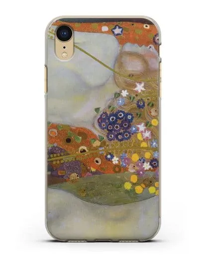 Чехол Водяные змеи (Климт Густав) силиконовый для iPhone XR