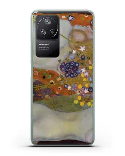 Чехол Водяные змеи (Климт Густав) силиконовый для Xiaomi Poco F4