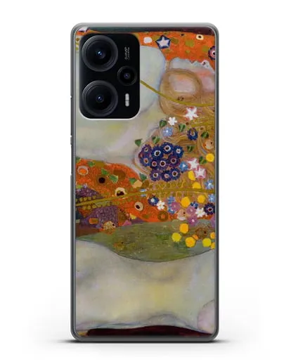 Чехол Водяные змеи (Климт Густав) силиконовый для Xiaomi Poco F5