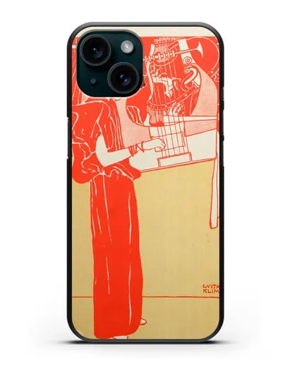 Чехол Музыка (Климт Густав) силиконовый для iPhone 15