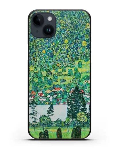 Чехол Лес на склоне у озера Аттерзе (Климт Густав) силиконовый для iPhone 14 Plus