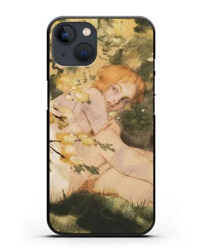 Чехол Девушка на солнце (Сомов Константин) силиконовый для iPhone 13