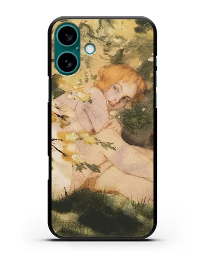 Чехол Девушка на солнце (Сомов Константин) силиконовый для iPhone 16 Plus