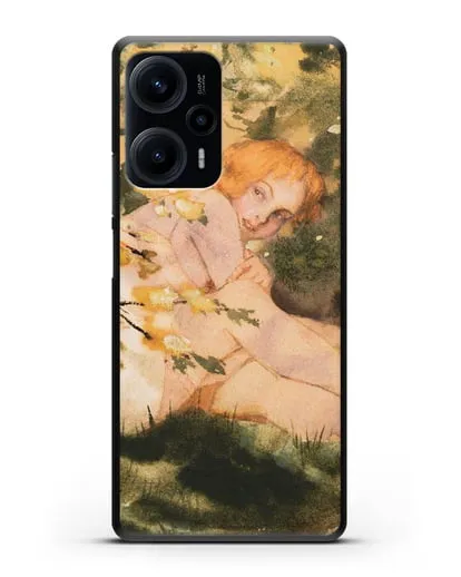 Чехол Девушка на солнце (Сомов Константин) силиконовый для Xiaomi Poco F5