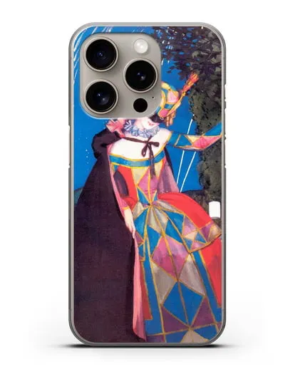 Чехол Язычок Коломбины (Сомов Константин) силиконовый для iPhone 15 Pro