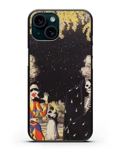 Чехол Арлекин и смерть (Сомов Константин) силиконовый для iPhone 15