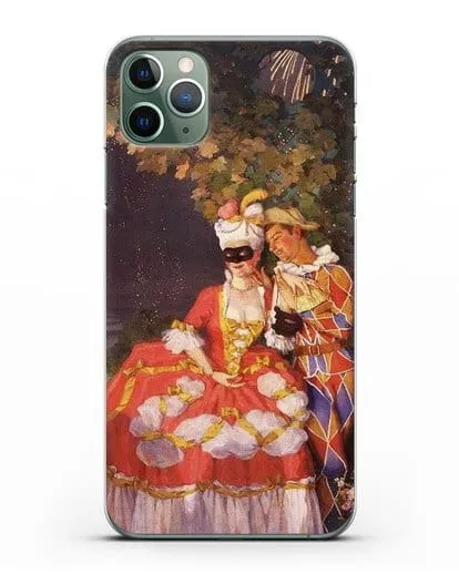 Чехол Арлекин и дама (Сомов Константин) силиконовый для iPhone 11 Pro