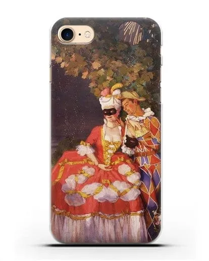 Чехол Арлекин и дама (Сомов Константин) силиконовый для iPhone 7