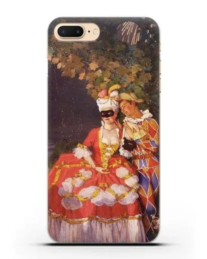 Чехол Арлекин и дама (Сомов Константин) силиконовый для iPhone 7 Plus