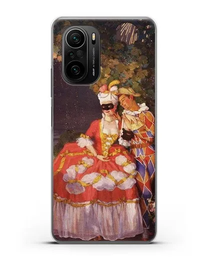 Чехол Арлекин и дама (Сомов Константин) силиконовый для Xiaomi Poco F3 Pro