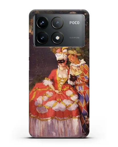 Чехол Арлекин и дама (Сомов Константин) силиконовый для Xiaomi Poco F6 Pro