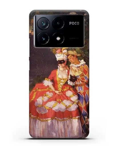 Чехол Арлекин и дама (Сомов Константин) силиконовый для Xiaomi Poco X6 Pro