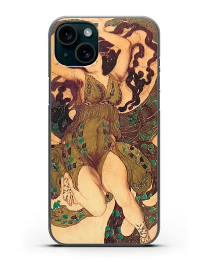Чехол Эскиз костюма к балету нарцисс (Бакст Леон) силиконовый для iPhone 15 Plus
