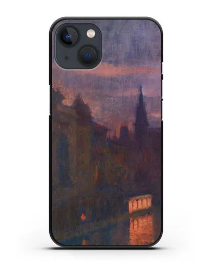 Чехол Вид с моста Инвалидов (Леви-Дюрмэ Люсьен) силиконовый для iPhone 13 Mini