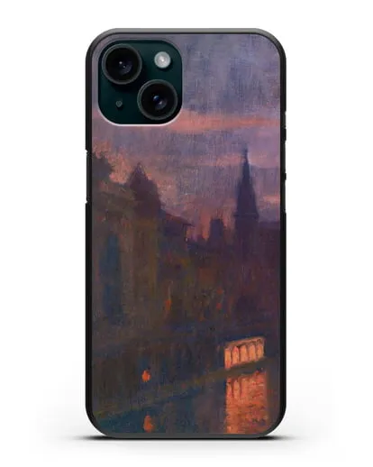 Чехол Вид с моста Инвалидов (Леви-Дюрмэ Люсьен) силиконовый для iPhone 15