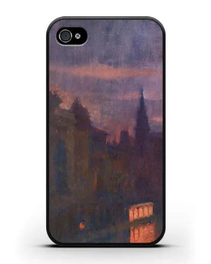 Чехол Вид с моста Инвалидов (Леви-Дюрмэ Люсьен) силиконовый для iPhone 4/4s