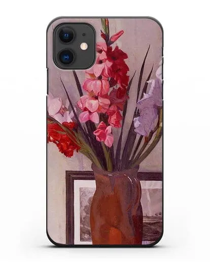Чехол Натюрморт с гладиолусами (Валлоттон Феликс) силиконовый для iPhone 11
