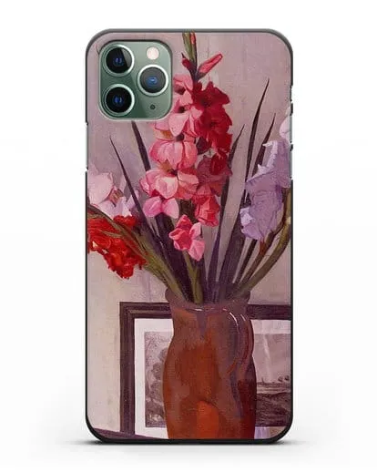 Чехол Натюрморт с гладиолусами (Валлоттон Феликс) силиконовый для iPhone 11 Pro