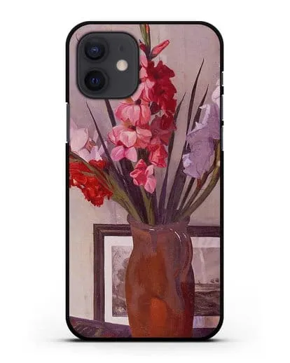 Чехол Натюрморт с гладиолусами (Валлоттон Феликс) силиконовый для iPhone 12