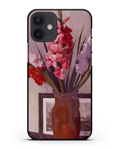Чехол Натюрморт с гладиолусами (Валлоттон Феликс) силиконовый для iPhone 12 mini