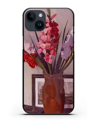 Чехол Натюрморт с гладиолусами (Валлоттон Феликс) силиконовый для iPhone 14 Plus
