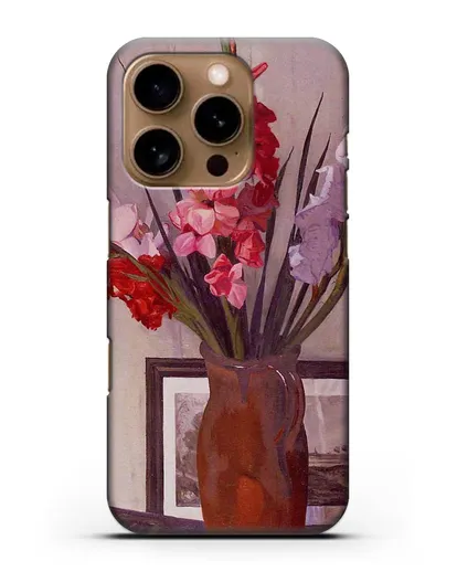 Чехол Натюрморт с гладиолусами (Валлоттон Феликс) силиконовый для iPhone 16 Pro