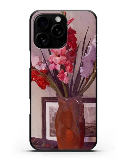 Чехол Натюрморт с гладиолусами (Валлоттон Феликс) силиконовый для iPhone 16 Pro Max