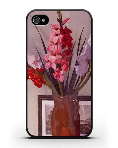 Чехол Натюрморт с гладиолусами (Валлоттон Феликс) силиконовый для iPhone 4/4s