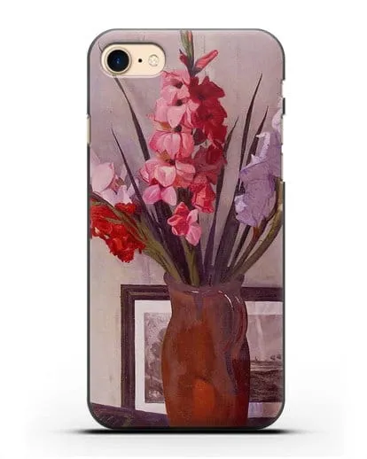 Чехол Натюрморт с гладиолусами (Валлоттон Феликс) силиконовый для iPhone 8