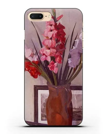 Чехол Натюрморт с гладиолусами (Валлоттон Феликс) силиконовый для iPhone 8 Plus