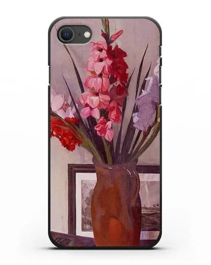Чехол Натюрморт с гладиолусами (Валлоттон Феликс) силиконовый для iPhone SE 2020