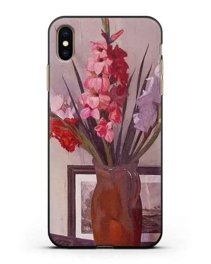 Чехол Натюрморт с гладиолусами (Валлоттон Феликс) силиконовый для iPhone XS Max