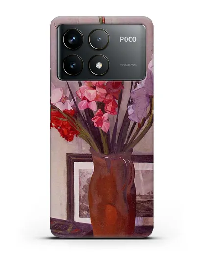 Чехол Натюрморт с гладиолусами (Валлоттон Феликс) силиконовый для Xiaomi Poco F6 Pro