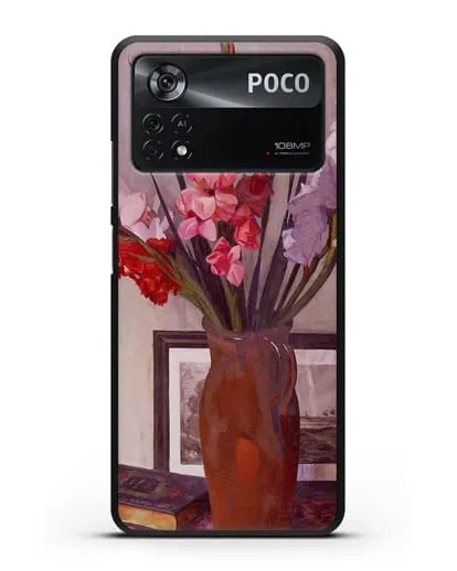 Чехол Натюрморт с гладиолусами (Валлоттон Феликс) силиконовый для Xiaomi Poco X4 Pro