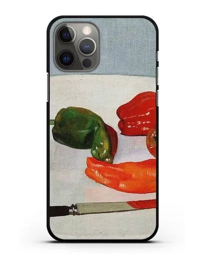 Чехол Натюрморт с красным перцем на белом лакированном столе (Валлоттон Феликс) силиконовый для iPhone 12 Pro
