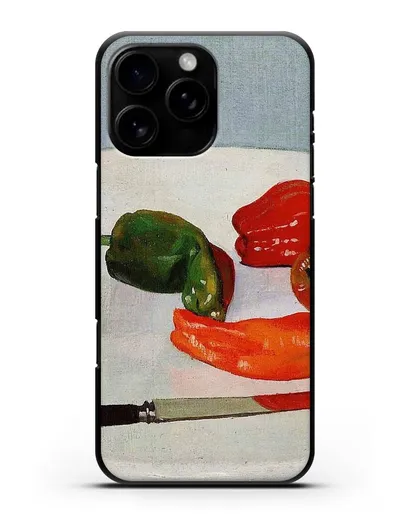 Чехол Натюрморт с красным перцем на белом лакированном столе (Валлоттон Феликс) силиконовый для iPhone 16 Pro Max