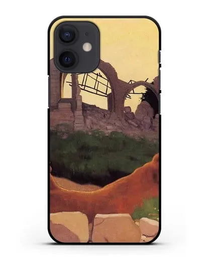 Чехол Церковь Суана в силуэте (Валлоттон Феликс) силиконовый для iPhone 12 mini