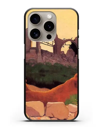 Чехол Церковь Суана в силуэте (Валлоттон Феликс) силиконовый для iPhone 15 Pro