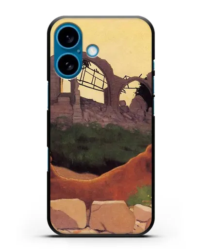 Чехол Церковь Суана в силуэте (Валлоттон Феликс) силиконовый для iPhone 16