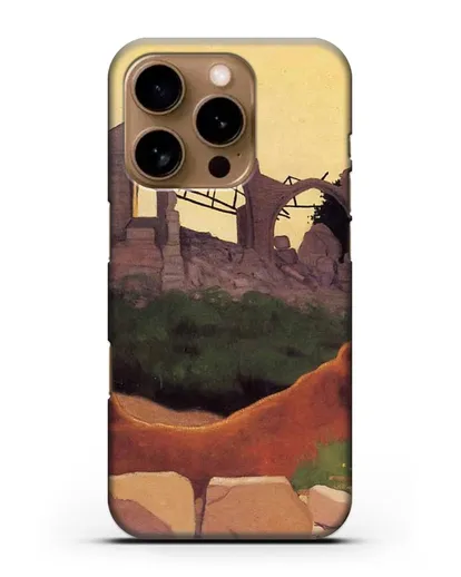 Чехол Церковь Суана в силуэте (Валлоттон Феликс) силиконовый для iPhone 16 Pro