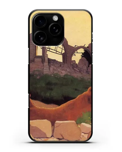 Чехол Церковь Суана в силуэте (Валлоттон Феликс) силиконовый для iPhone 16 Pro Max