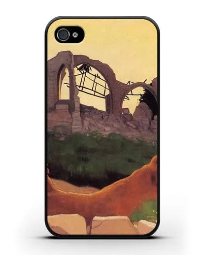 Чехол Церковь Суана в силуэте (Валлоттон Феликс) силиконовый для iPhone 4/4s