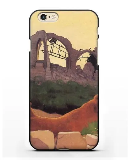 Чехол Церковь Суана в силуэте (Валлоттон Феликс) силиконовый для iPhone 6
