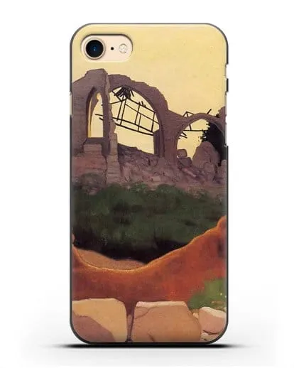 Чехол Церковь Суана в силуэте (Валлоттон Феликс) силиконовый для iPhone 8