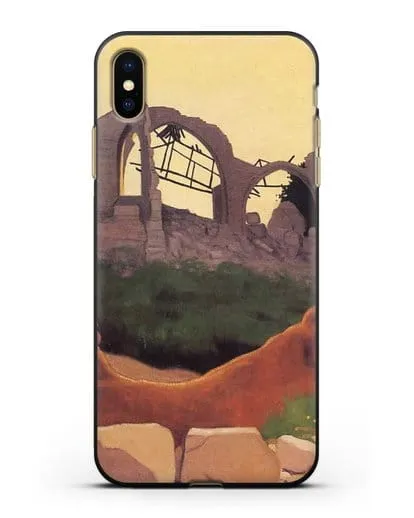 Чехол Церковь Суана в силуэте (Валлоттон Феликс) силиконовый для iPhone XS Max
